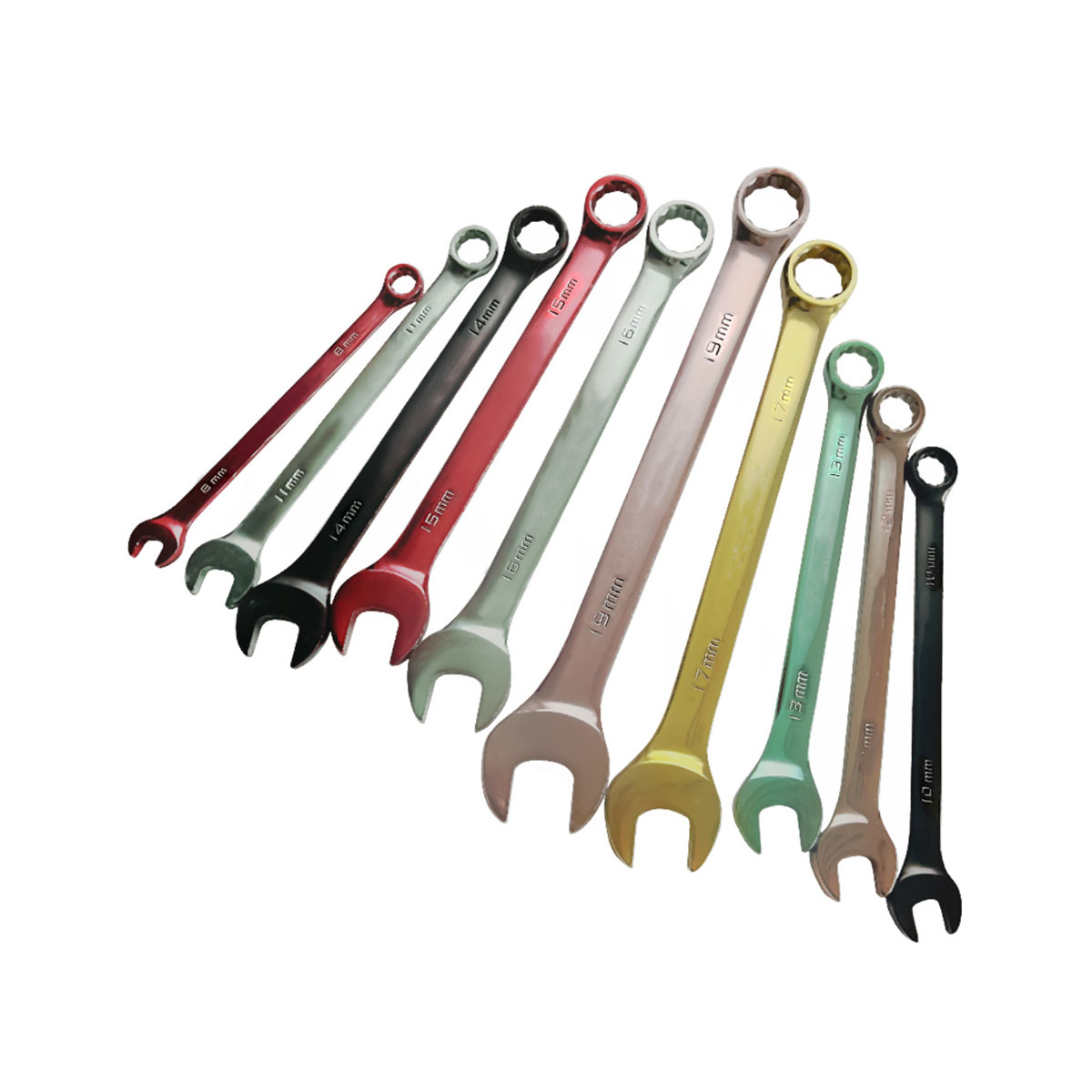 Kolorowy zestaw kluczy kombinowanych Dwufunkcyjny klucz otwarty Ruchomy klucz narzędzi ręcznych